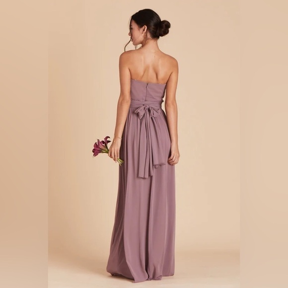 NWT Birdy Grey Grace Convertible Dress in Chiffon Dark Mauve - Picture 4 of 9